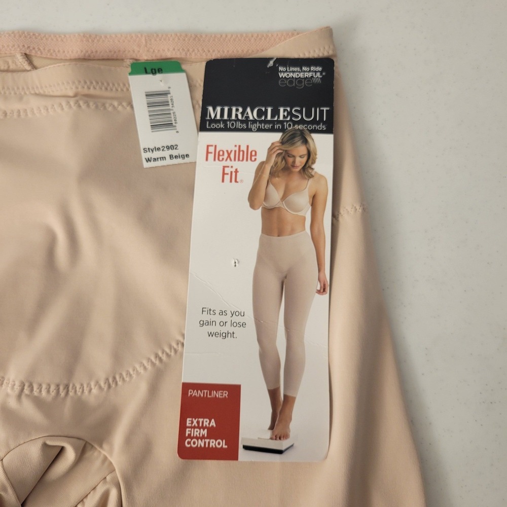 Miraclesuit Shapewear Leggings Womens Large Warm Beige Flexible Fit Style 2902 - Picture 2 of 9